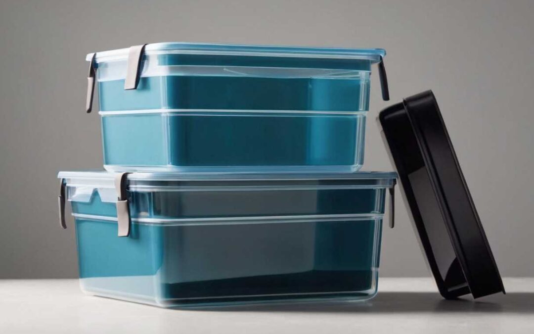 boite de rangement empilable avec couvercle : prix et stock